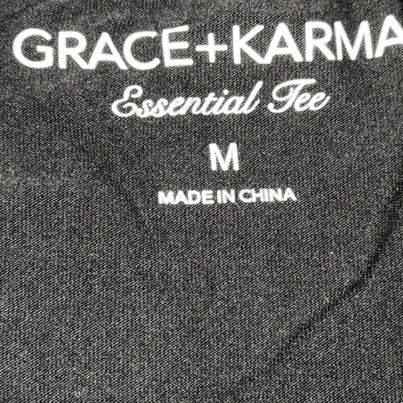 Grace + Karma Black Tee - Picture 3 of 4